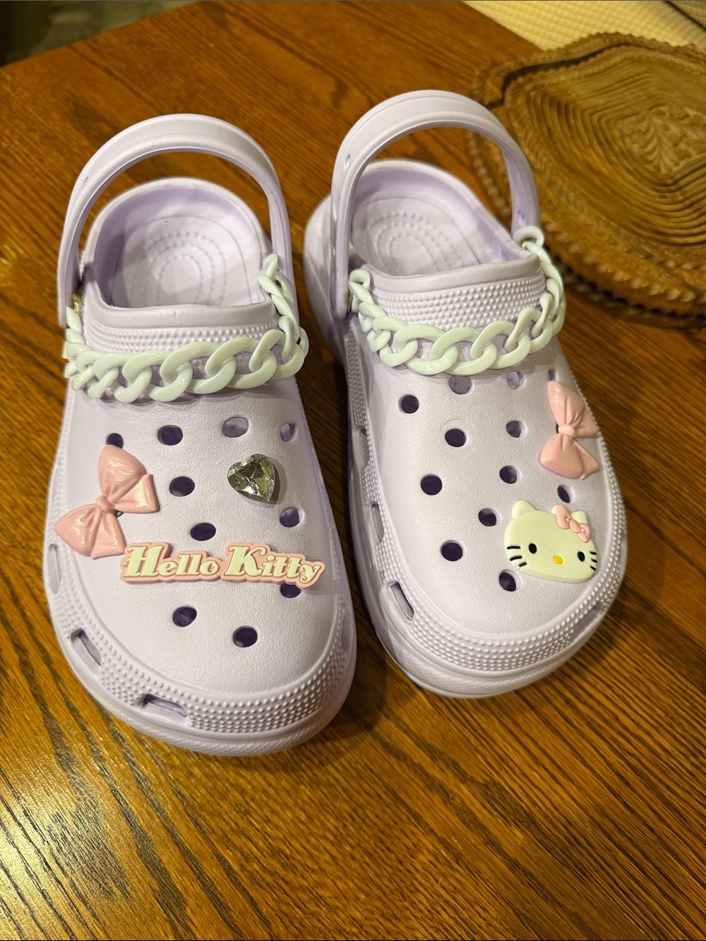 ' Lavender Clog Sandals with hello kitty Accents new size 6 / 37
